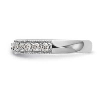 14k White Gold Diamond Wedding Band