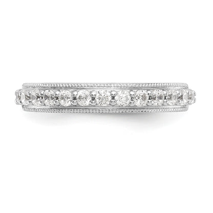 14k White Gold Diamond Wedding Band