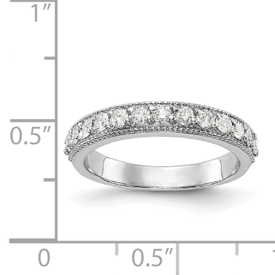 14k White Gold Diamond Wedding Band