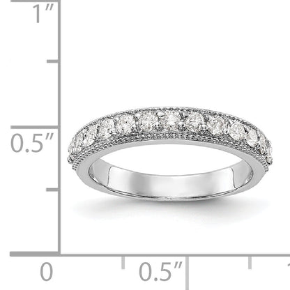 14k White Gold Diamond Wedding Band