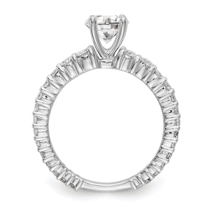 14k White Gold Simulated Diamond Engagement Ring