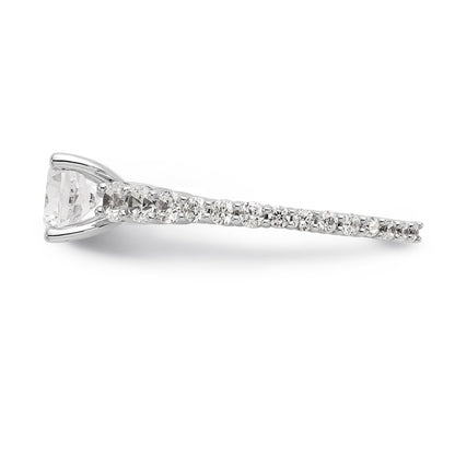 14k White Gold Simulated Diamond Engagement Ring