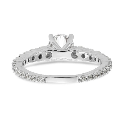 14k White Gold Simulated Diamond Engagement Ring