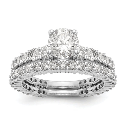 14k White Gold Simulated Diamond Engagement Ring
