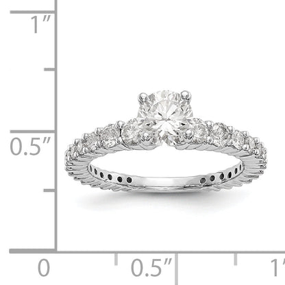 14k White Gold Simulated Diamond Engagement Ring