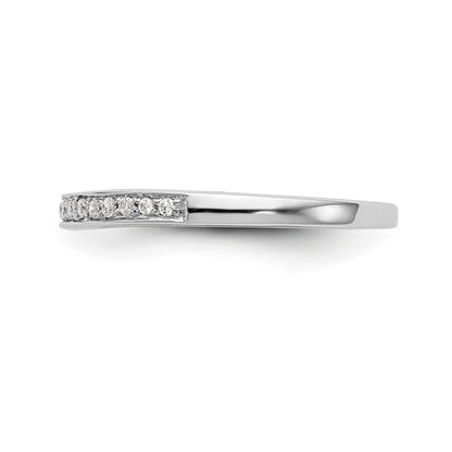 14K White Gold Diamond Wedding Band