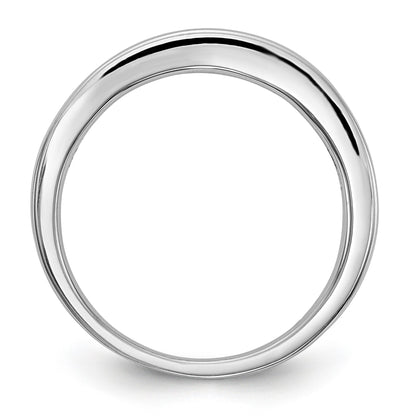 14K White Gold Diamond Wedding Band