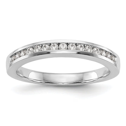 14K White Gold Diamond Wedding Band