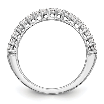 14K White Gold Diamond Wedding Band