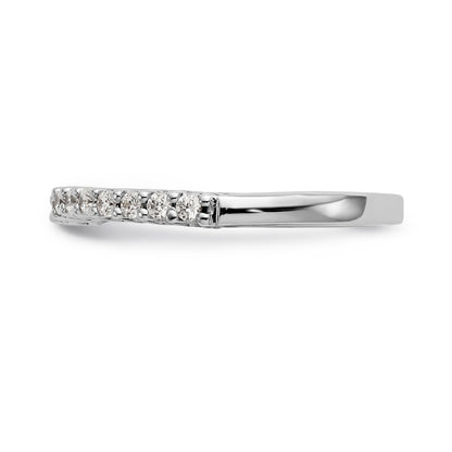 14K White Gold Diamond Wedding Band