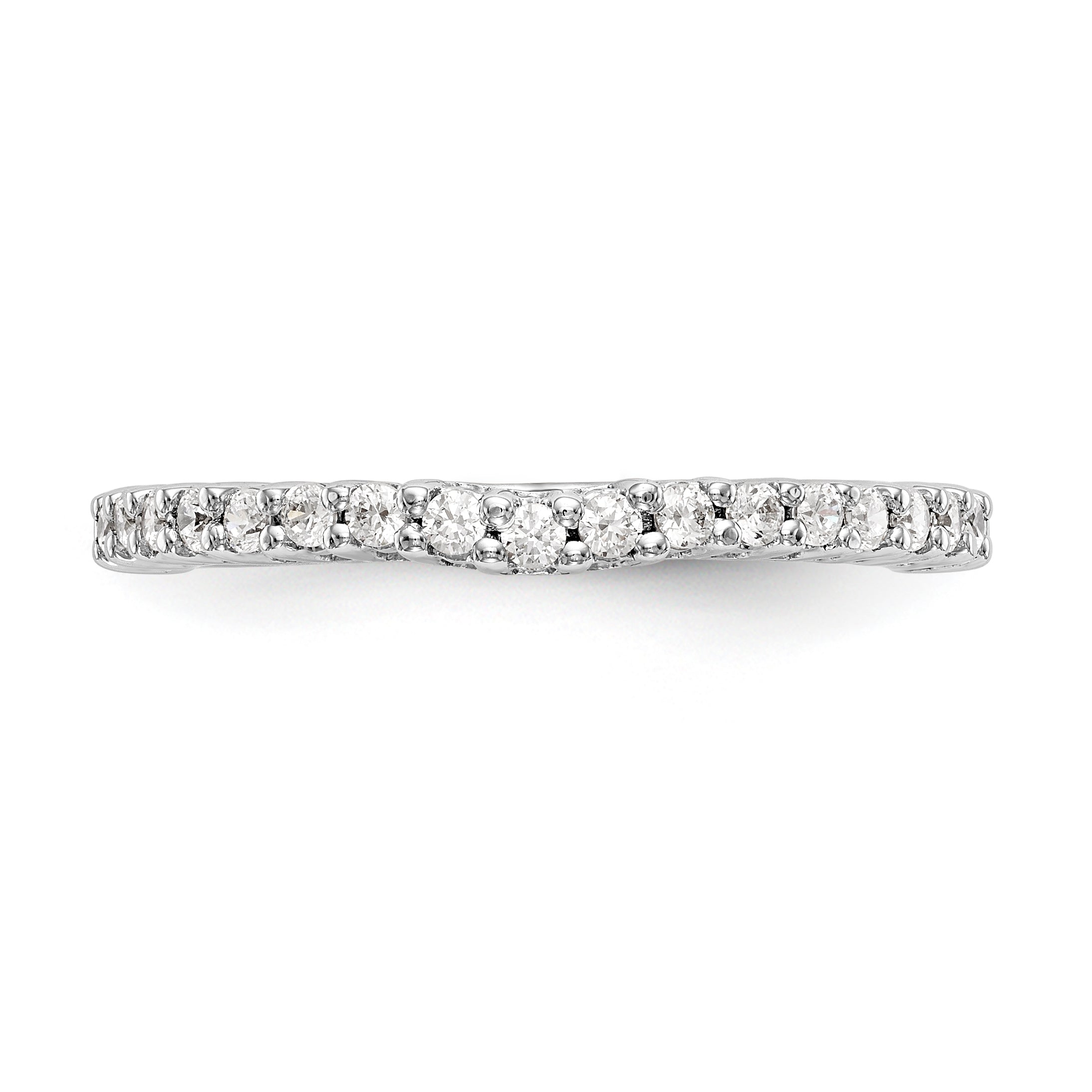 14K White Gold Diamond Wedding Band