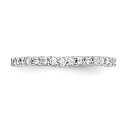 14K White Gold Diamond Wedding Band