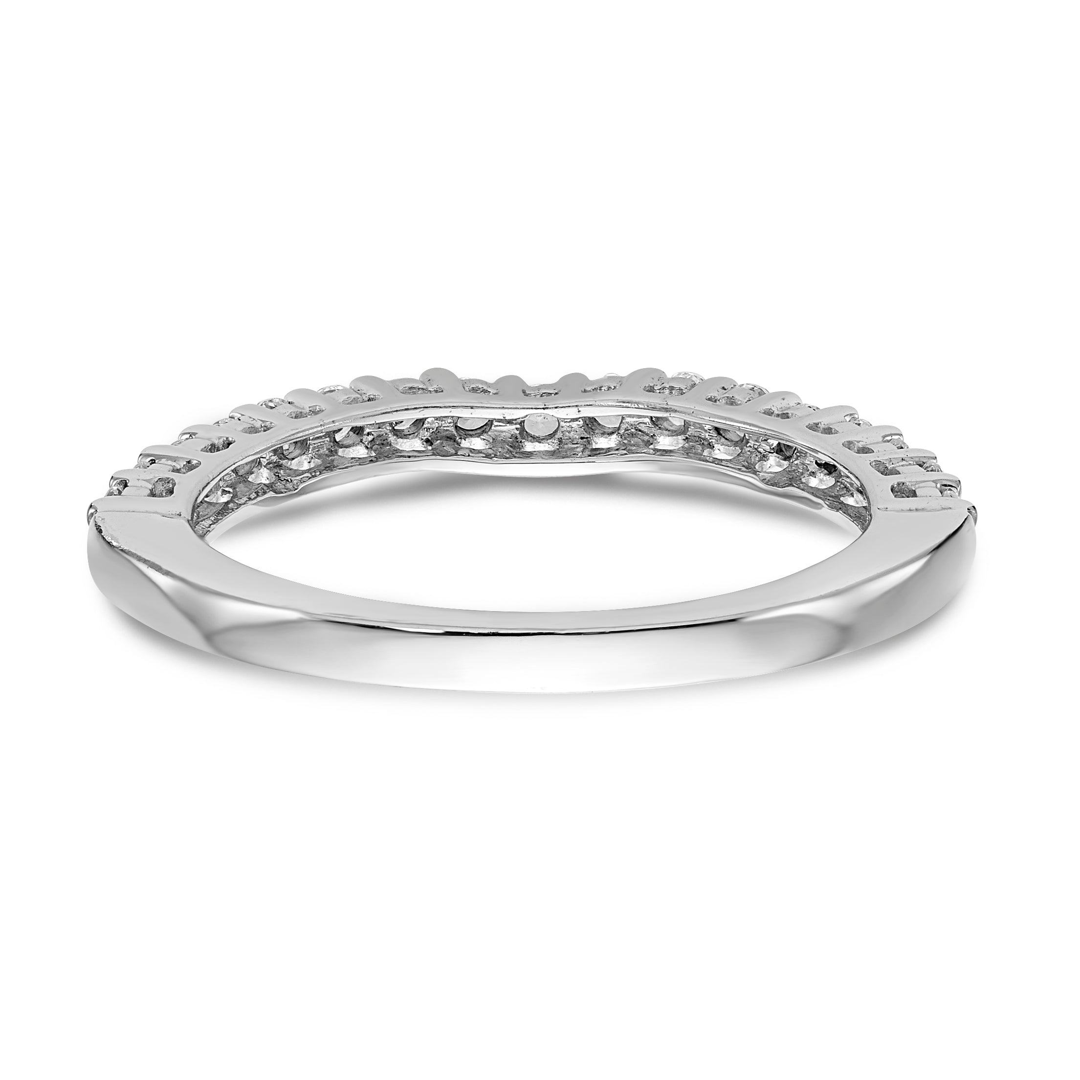 14K White Gold Diamond Wedding Band