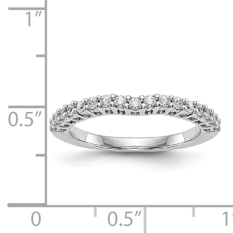 14K White Gold Diamond Wedding Band