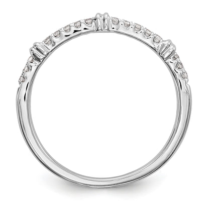 14K White Gold Diamond Wedding Band