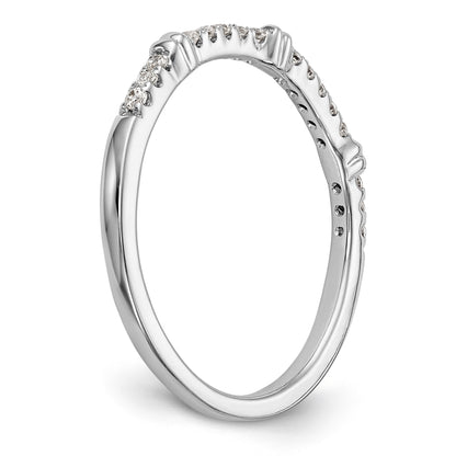 14K White Gold Diamond Wedding Band