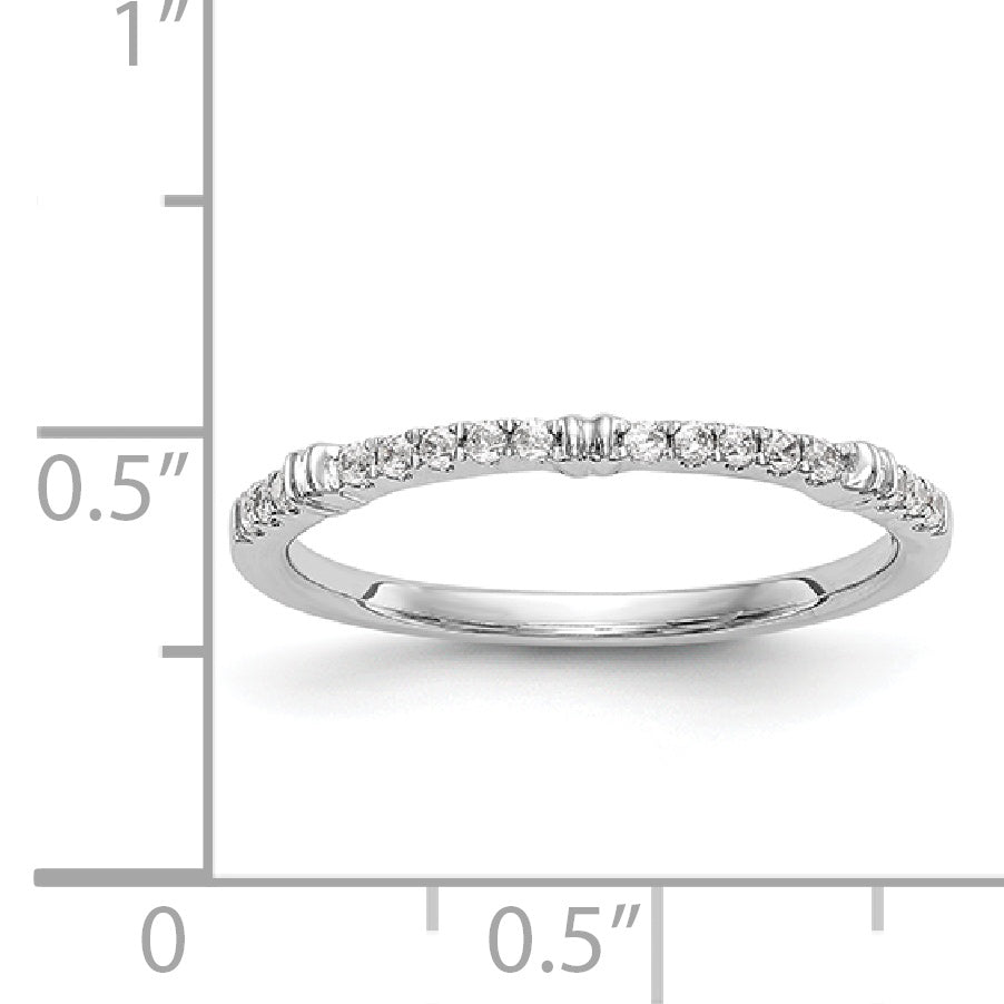 14K White Gold Diamond Wedding Band
