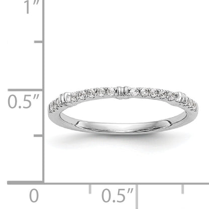 14K White Gold Diamond Wedding Band
