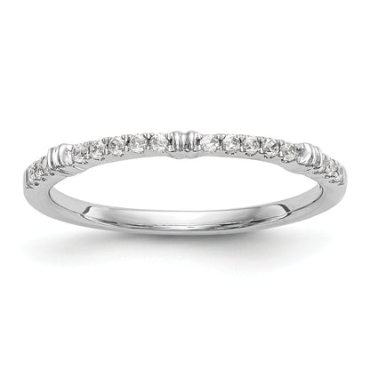 14K White Gold Diamond Wedding Band
