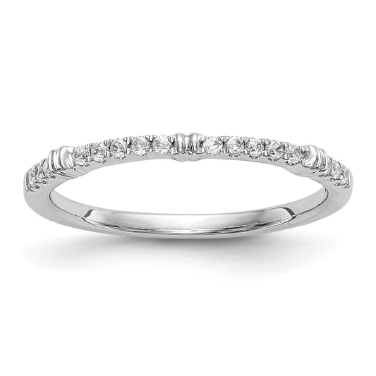14K White Gold Diamond Wedding Band