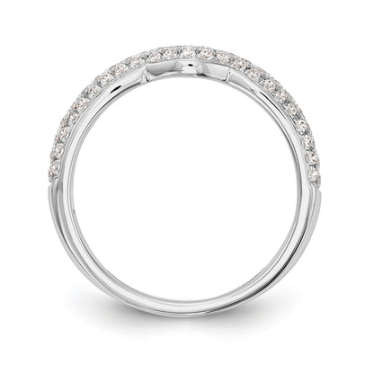 14K White Gold Diamond Wedding Band