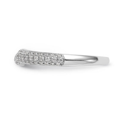 14K White Gold Diamond Wedding Band