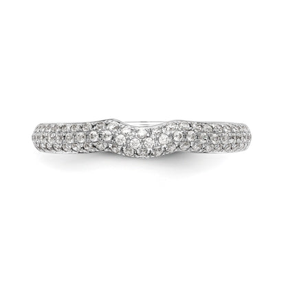 14K White Gold Diamond Wedding Band