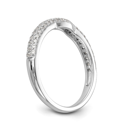 14K White Gold Diamond Wedding Band