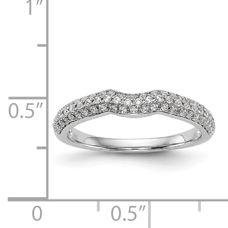 14K White Gold Diamond Wedding Band