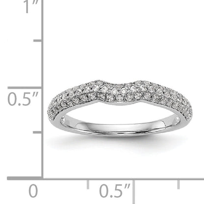 14K White Gold Diamond Wedding Band