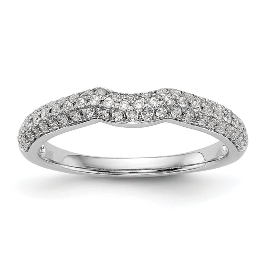 14K White Gold Diamond Wedding Band