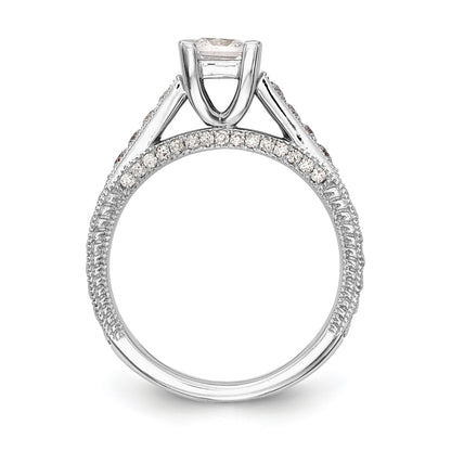 14K White Gold Simulated Diamond Engagement Ring