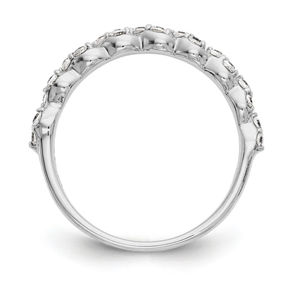 14k White Gold Diamond Wedding Band