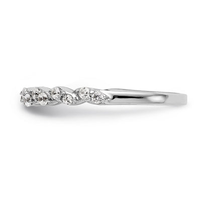 14k White Gold Diamond Wedding Band