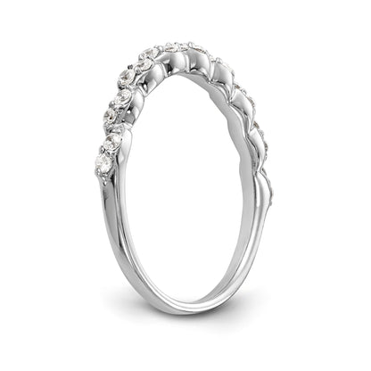14k White Gold Diamond Wedding Band