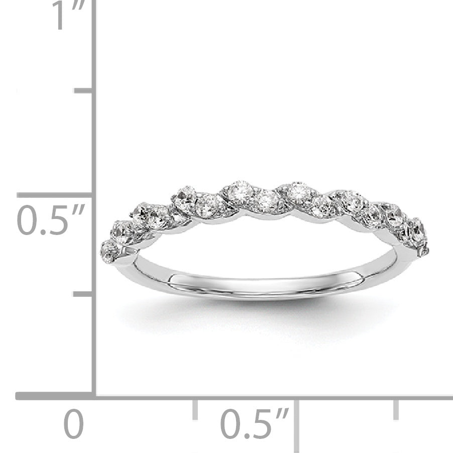 14k White Gold Diamond Wedding Band