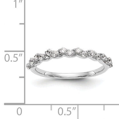 14k White Gold Diamond Wedding Band