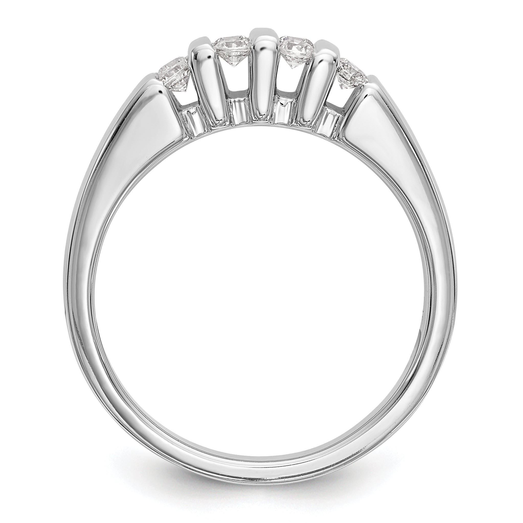 14k White Gold Diamond Wedding Band