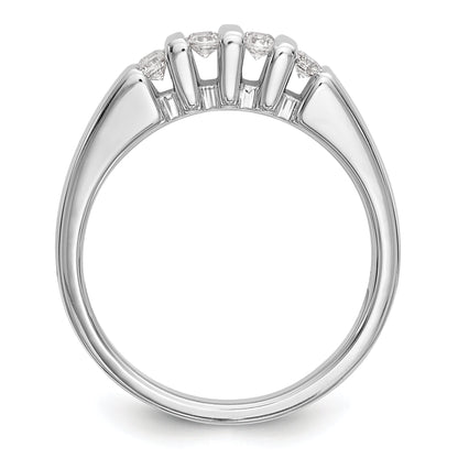 14k White Gold Diamond Wedding Band