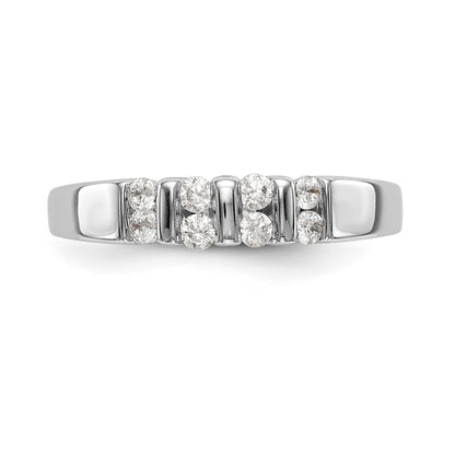 14k White Gold Diamond Wedding Band