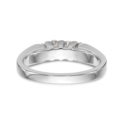 14k White Gold Diamond Wedding Band