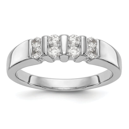 14k White Gold Diamond Wedding Band