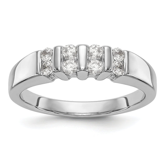 14k White Gold Diamond Wedding Band