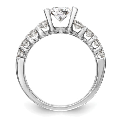 14K White Gold Simulated Diamond Engagement Ring