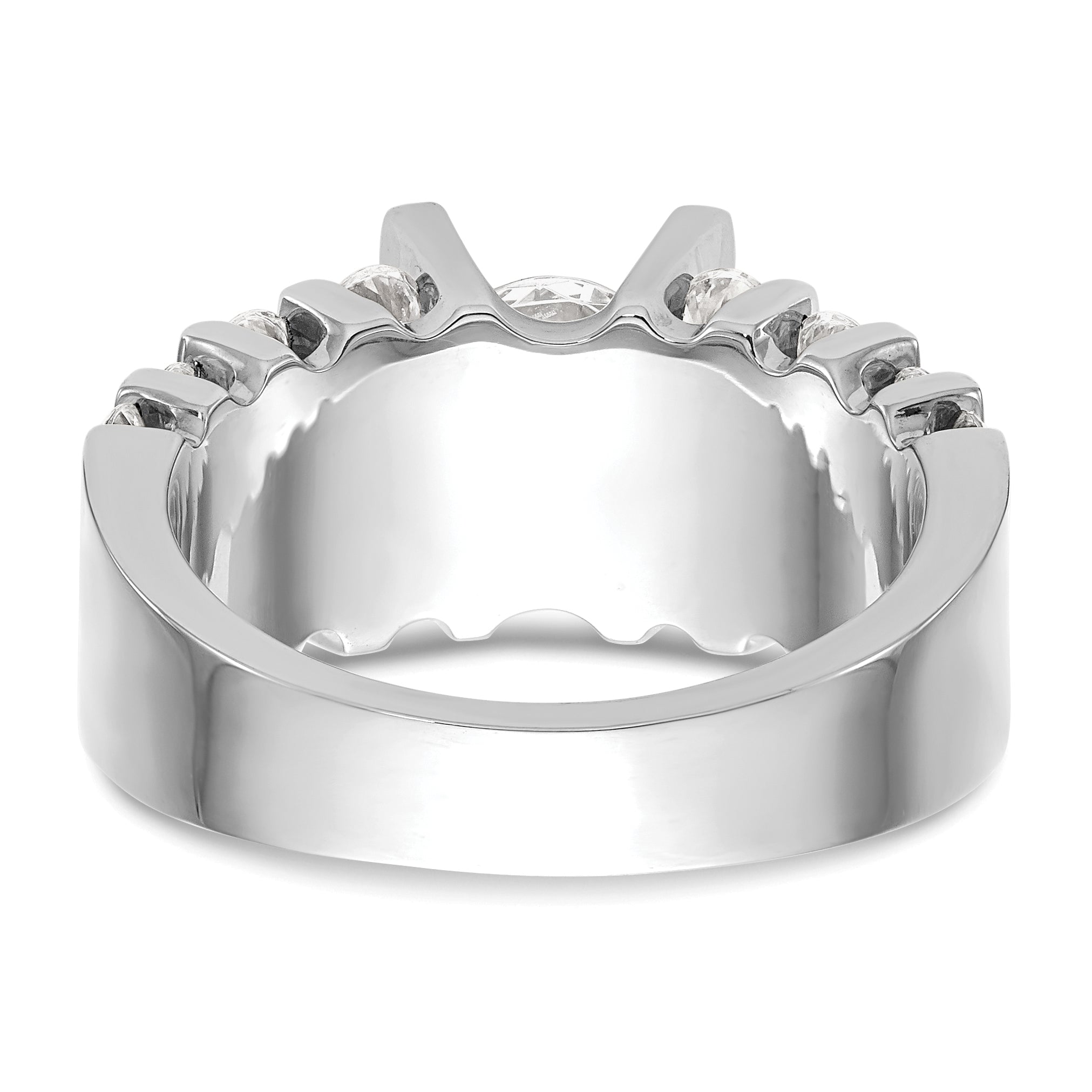 14K White Gold Simulated Diamond Engagement Ring