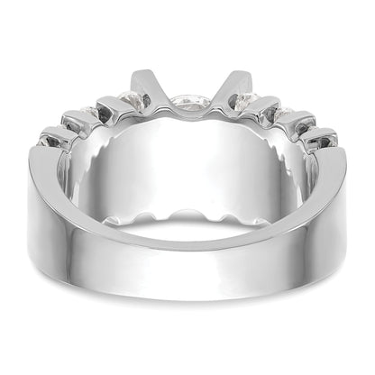 14K White Gold Simulated Diamond Engagement Ring
