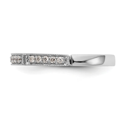 14k White Gold Diamond Wedding Band