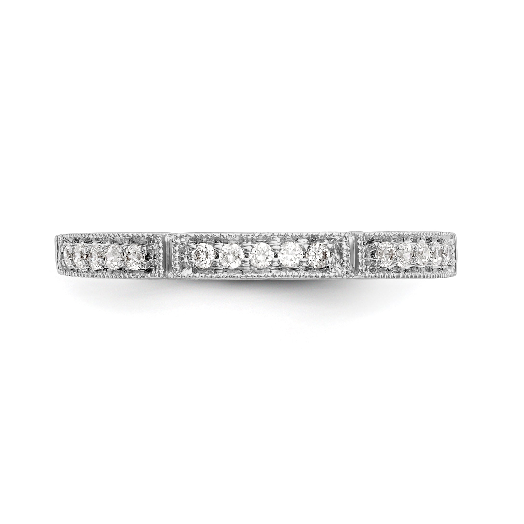 14k White Gold Diamond Wedding Band