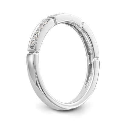 14k White Gold Diamond Wedding Band