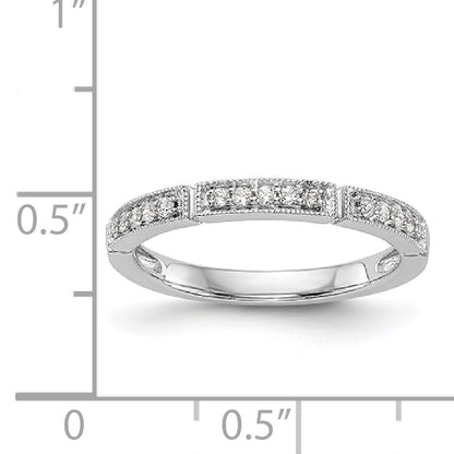 14k White Gold Diamond Wedding Band
